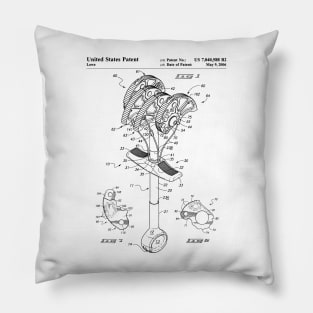 Climbing Anchor Patent - Rock Climber Art - Black And White Pillow