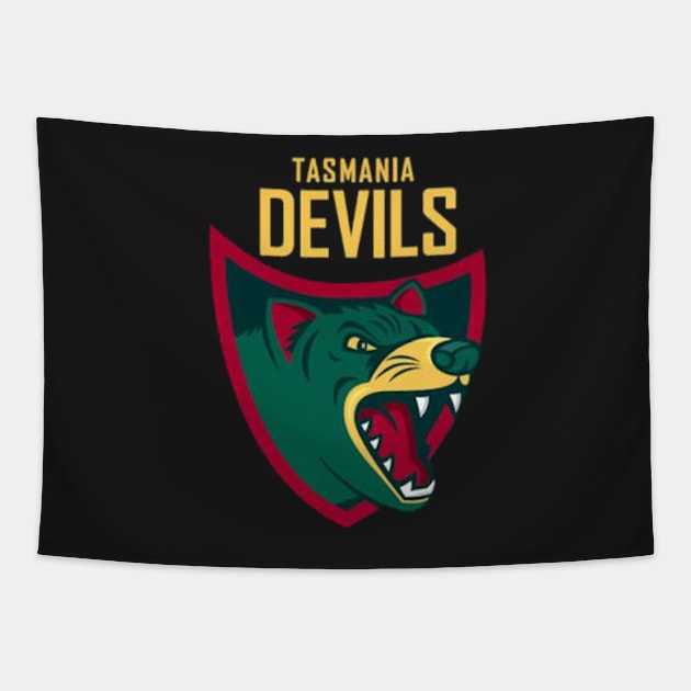 Tasmanian devils football club | AFL australian football Tapestry by euror-design