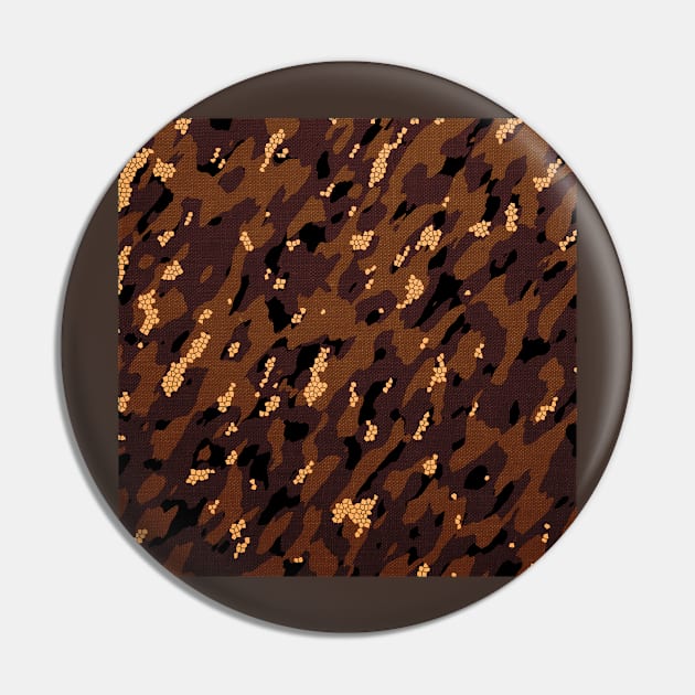 Camouflage - Brown Pin by Tshirtstory