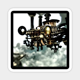 Steampunk airship Magnet