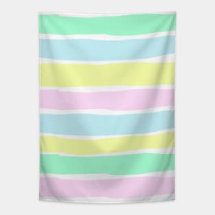 Pastel shade orizontal stripes Tapestry