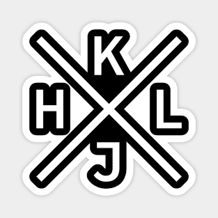 HJKL Design for Programmers Using vi/Vim - White Graphic Magnet