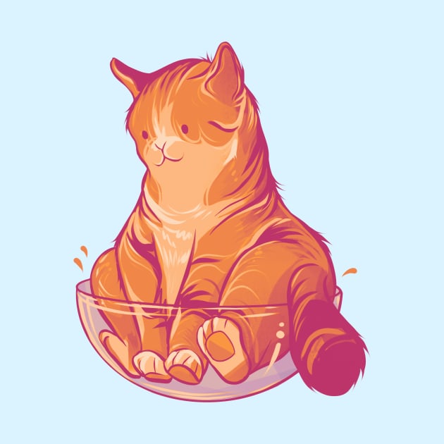 If it fits, it sits! (funny cat) by Claire Lin