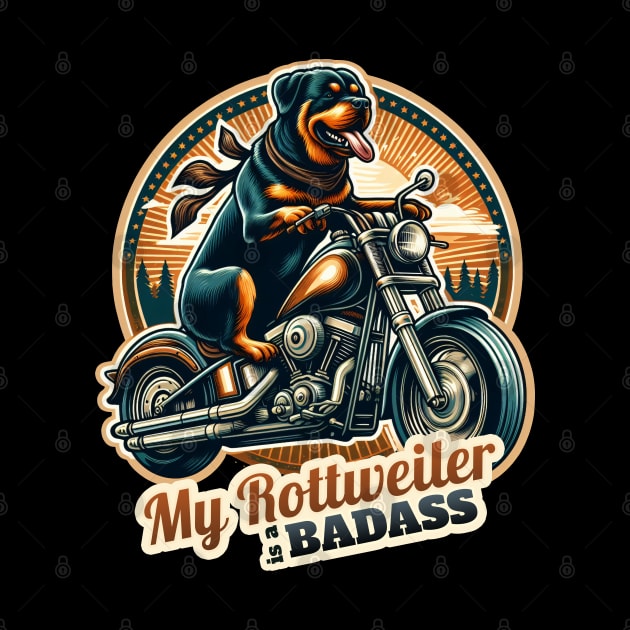 Biker Rottweiler by k9-tee