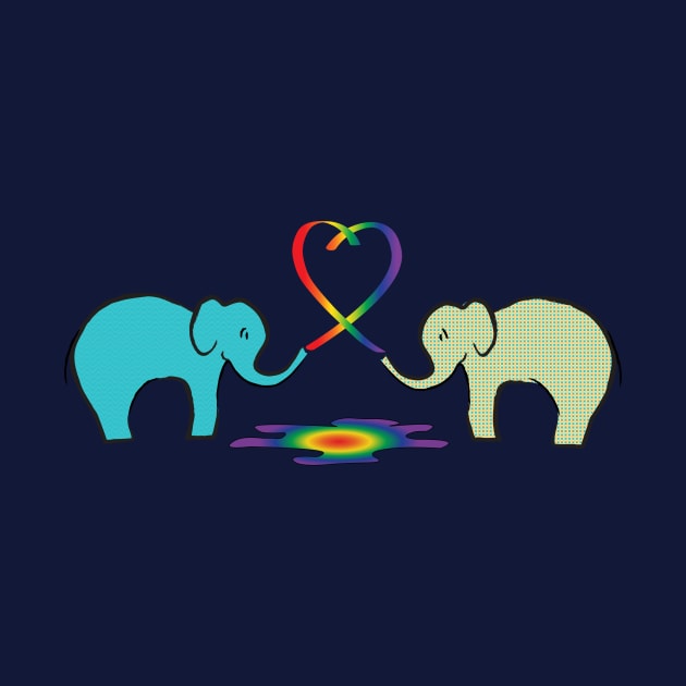 Elephants Rainbow by candhdesigns