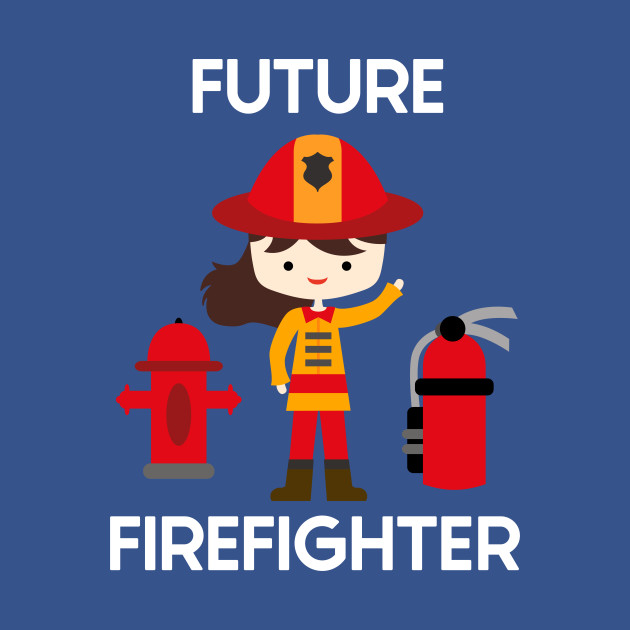 Discover Future Firefighter Kids White Girl Dreamjob - Future Firefighter - T-Shirt