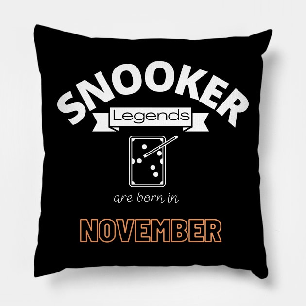 Snooker legends t-shirt special gift for her or him Pillow by jachu23_pl