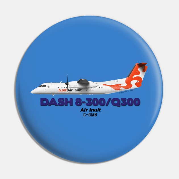 DeHavilland Canada Dash 8-300/Q300 - Air Inuit Pin by TheArtofFlying