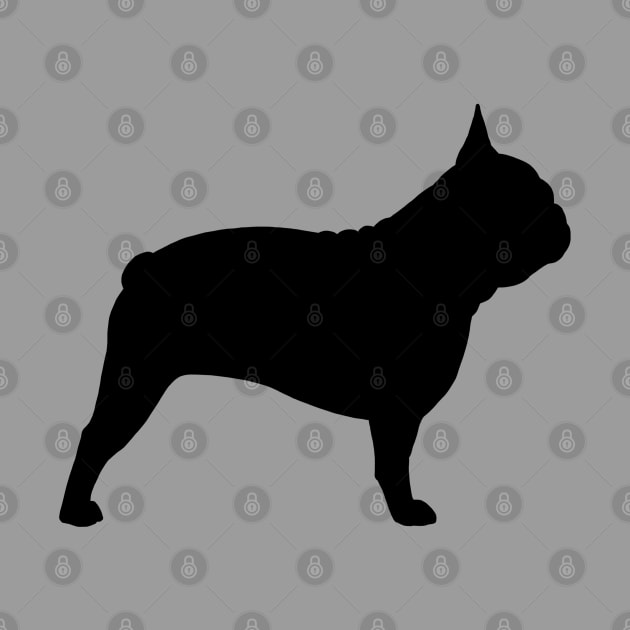 Black French Bulldog Silhouette by Coffee Squirrel