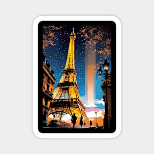 Eiffel tower in Twilight Magnet