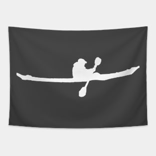 Sea Kayaker White Logo Tapestry