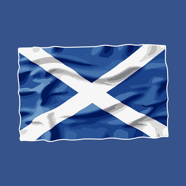 Scottish Flag Illustration by Alba Graphics