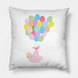 Baby with balloon and newborn baby Pillow