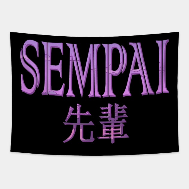 Sempai Anime Shirt Tapestry by WhiteCatGraphics