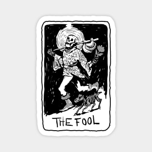 The Fool Skeleton Tarot Card Magnet