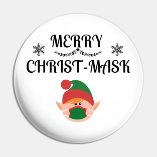 Merry Christmask Quarantine Elf Pin