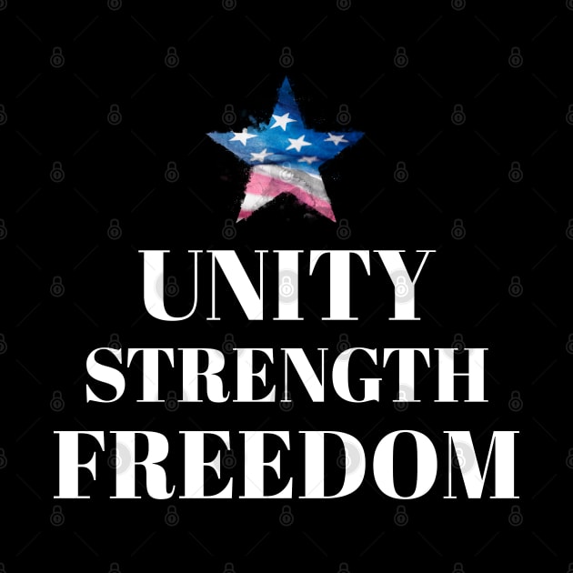 UNITY, STRENGTH, FREEDOM> hoodies, mugs, masks, stickers, by BostonBulldog