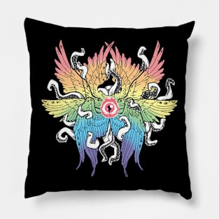 Rainbow tentacles and Angel Wings Pillow