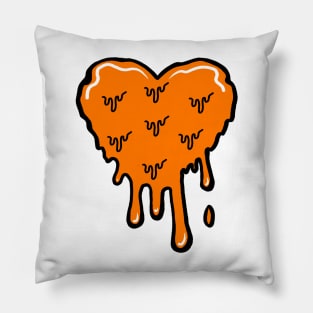 Orange Melting Acid Heart Pillow