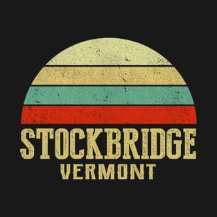 STOCKBRIDGE VERMONT Vintage Retro Sunset T-Shirt