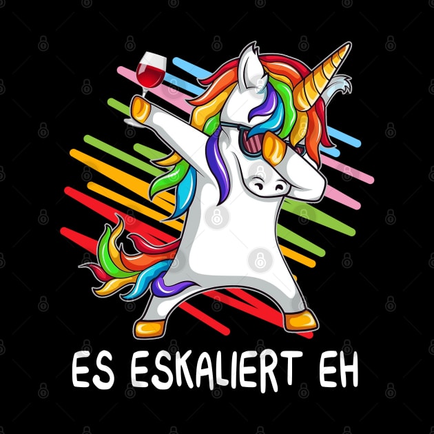 Es ekaliert Eh Dabbing Einhorn Unicorn Wein Süß by HomerNewbergereq