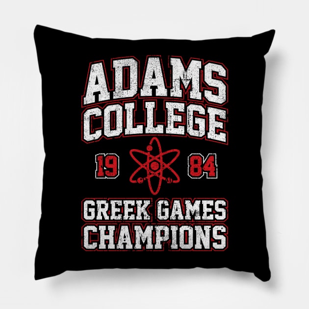 Adams College 1984 Greek Games Champions Pillow by huckblade