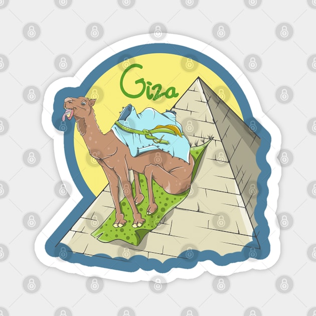 Camel Giza Pyramid Magnet by mailboxdisco