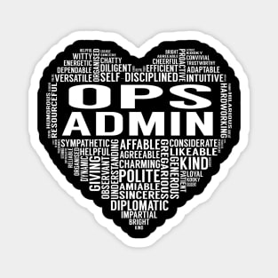 Ops Admin Heart Magnet