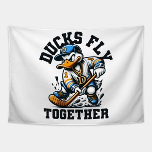 Ducks Fly Together Hockey Tapestry