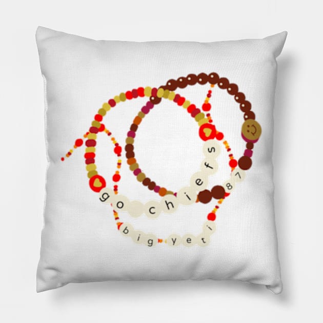 Chiefs - Kelce Friendship Bracelet Pillow by canderson13