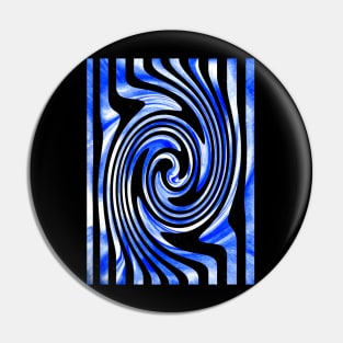 Black Blue Stripes Pin