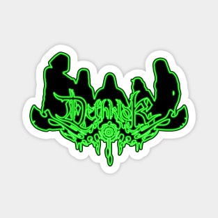 Green Neon Sign Dethklok Logo Magnet