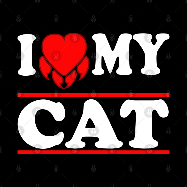 I Love My Cat design -Heart Nail- For Women, Men, and Kids by bakmed