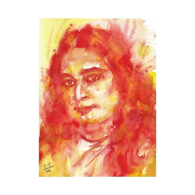 PARAMAHANSA YOGANANDA - watercolor portrait.1 by lautir