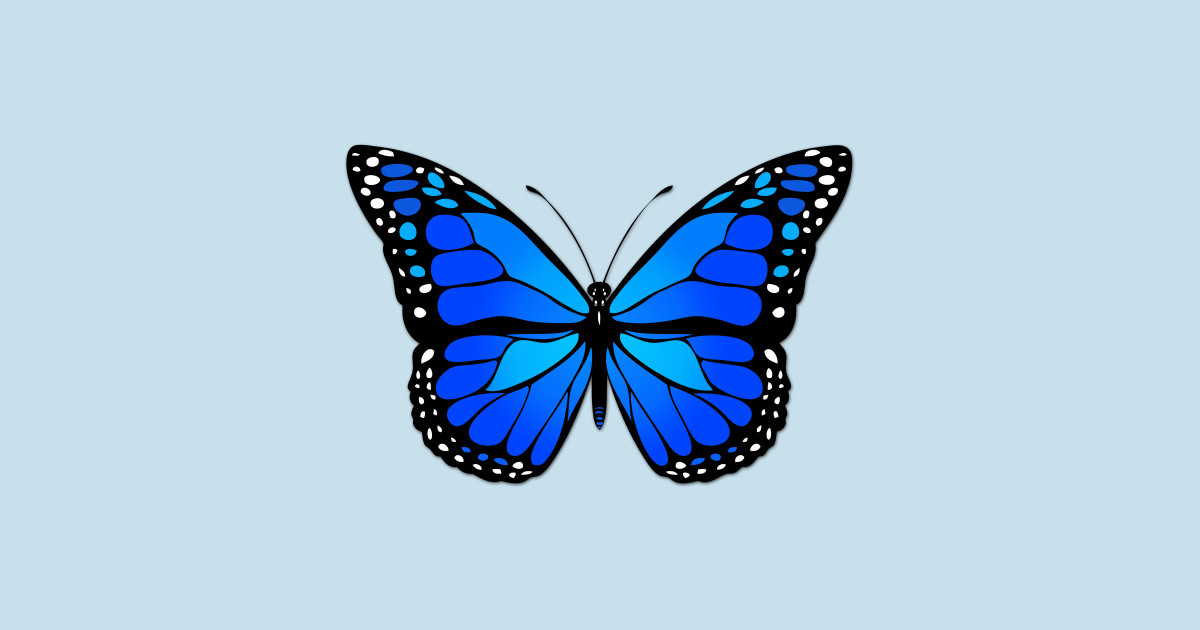 blue butterfly butterfly sticker teepublic