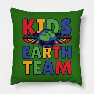 Kids Rainbow Earth Team Pillow