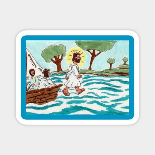 Jesus Walking on Water Magnet