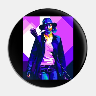 Maggie Rhee WPAP Pop Art Illustration Pin