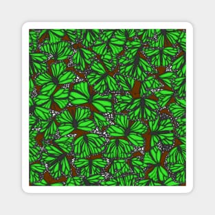 Green Butterflies Magnet