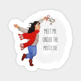 Meet me  under the mistletoe - Illustration Magnet