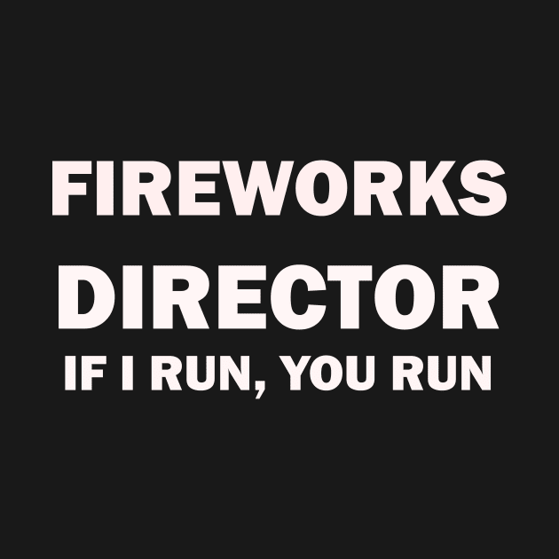 Fireworks Director If I Run You Run T-Shirt by direct.ul