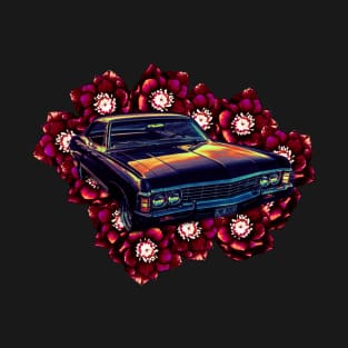 SPN Impala Red Flowers T-Shirt