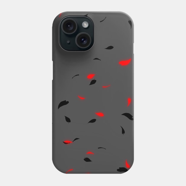 red and black leaves Phone Case by InspirationalDesign