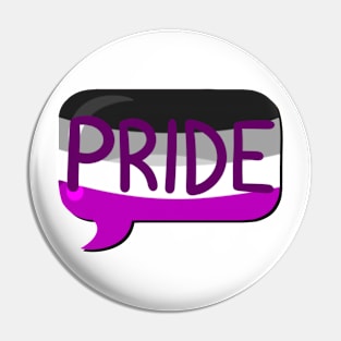 LGBTQ+ Pride Flag Bubble - Asexual Pin