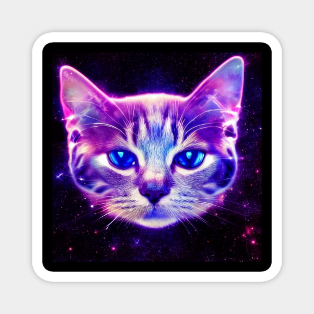 Cosmic Kitty Magnet by Happy Woofmas