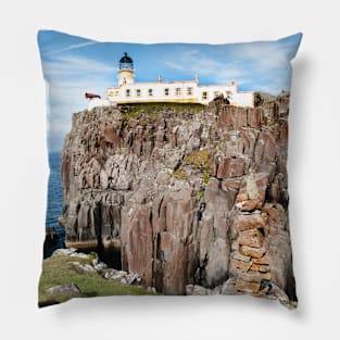 A cairn built near Neist Point Lighthouse on Isle of Skye, Scotland Pillow