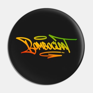 Bomboclaat Graffiti Tag Style Rasta Colors Pin