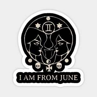 Born in June – Gemini Zodiac Design Magnet