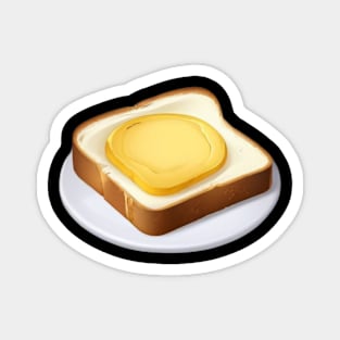 Butter Coffee Toast Sandwich Bread Vintage Yummy Kawaii Magnet