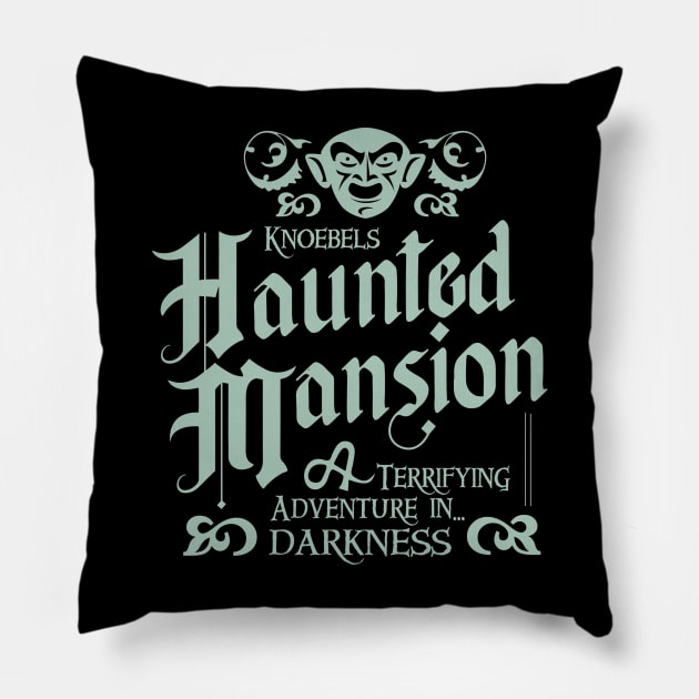 Spooky House Pillow by montygog